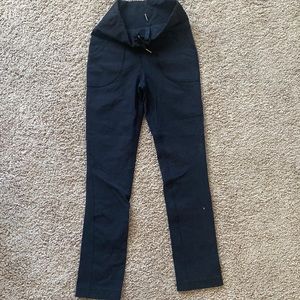 Lulu lemon leggings with tie, black, size 2